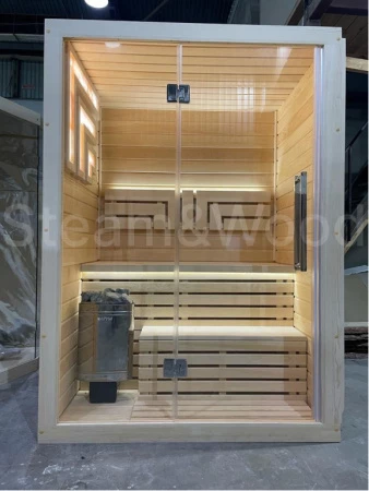 Двухместная финская сауна Luxury из кедра